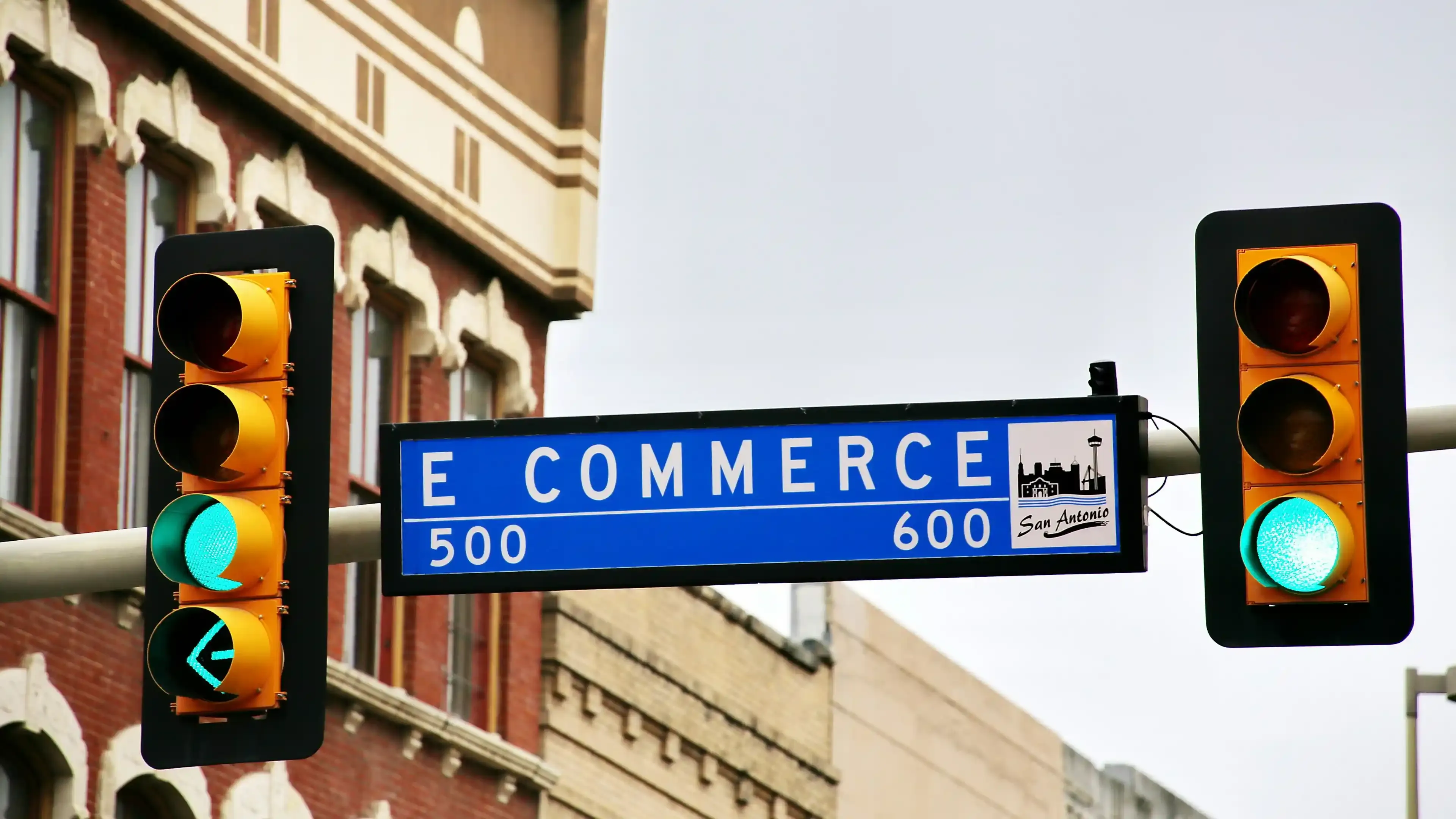 Señal de calle de comercio electrónico